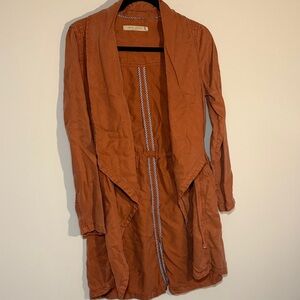 Max Jeans spiced coral duster jacket in 100% Tencel fabric